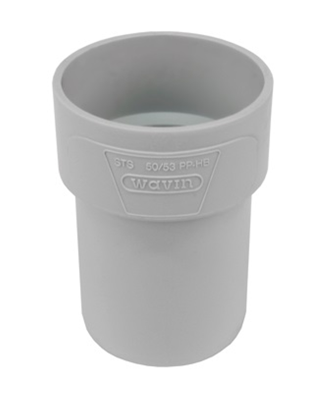 Kus připojovací odpadní odhlučněný Wavin AS+ PP ASS DN 50, světle šedá