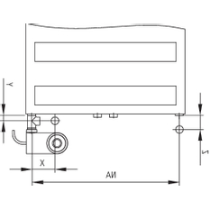 Koupelnové trubkové elektrické těleso Kermi Casteo-E elektrosada FKS vlevo, 986 x 600 mm, bílé