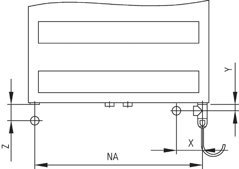 Koupelnové trubkové elektrické těleso Kermi Casteo-E elektrosada WFS vpravo, 986 x 600 mm, stříbrné