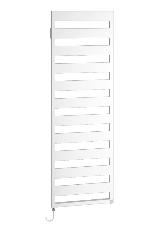 Koupelnové trubkové elektrické těleso Kermi Casteo-E elektrosada WKS vlevo, 1259 x 500 mm, bílé