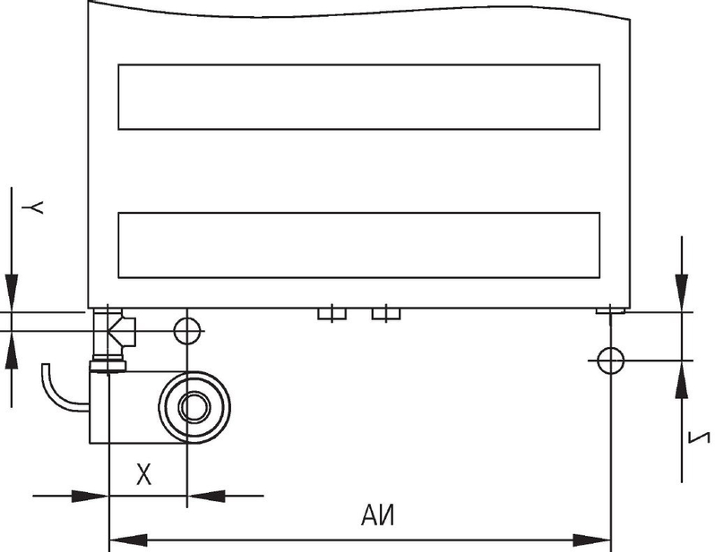 Koupelnové trubkové elektrické těleso Kermi Casteo-E elektrosada FKS vlevo, 1259 x 600 mm, bílé