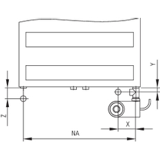 Koupelnové trubkové elektrické těleso Kermi Casteo-E elektrosada FKS vpravo, 1259 x 600 mm, bílé