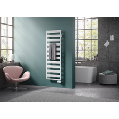 Koupelnové trubkové elektrické těleso Kermi Casteo-E elektrosada FKS vpravo, 1259 x 600 mm, bílé