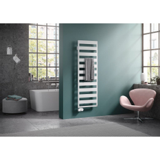 Koupelnové trubkové elektrické těleso Kermi Casteo-E elektrosada FKS vlevo, 1533 x 750 mm, stříbrné