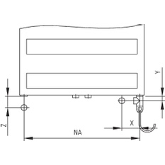Koupelnové trubkové elektrické těleso Kermi Casteo-E elektrosada WFS vpravo, 1806 x 500 mm, stříbrné