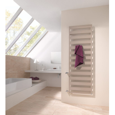 Koupelnové trubkové těleso Kermi Casteo-D boční připojení vlevo, 986 x 600 mm, stříbrné