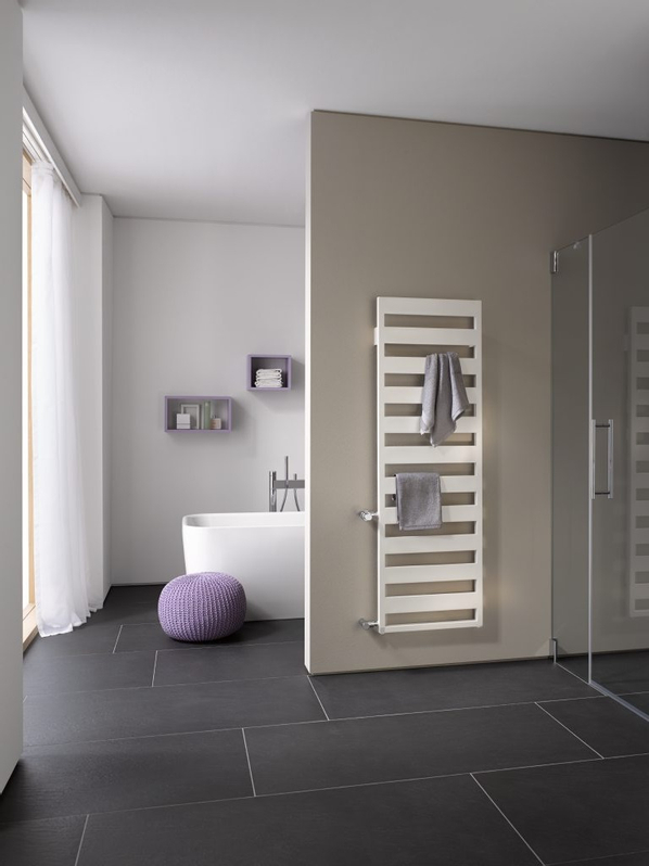 Koupelnové trubkové těleso Kermi Casteo-D boční připojení vlevo, 1533 x 500 mm, bílé