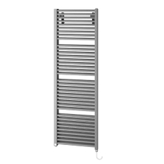 Těleso koupelnové trubkové elektrické Kermi Duett-E 1188 x 634 mm, elektrosada WFS vpravo 1200W, stříbrné