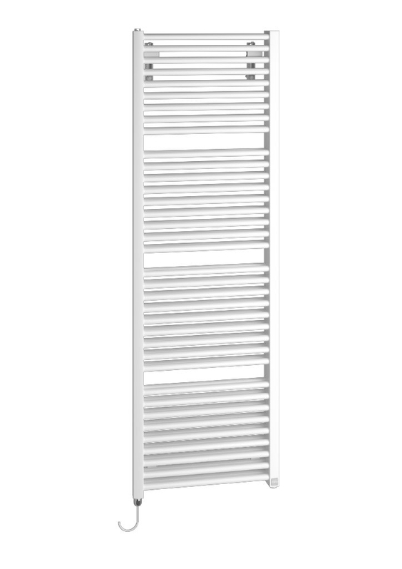 Těleso koupelnové trubkové elektrické Kermi Duett-E 1492 x 634 mm, elektrosada FKS vlevo 1500W, bílé