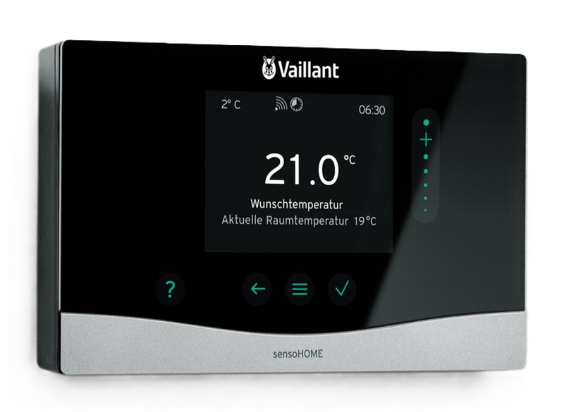 Digitální prostorový termostat Vaillant sensoHOME 380f s eBUS rozhraním