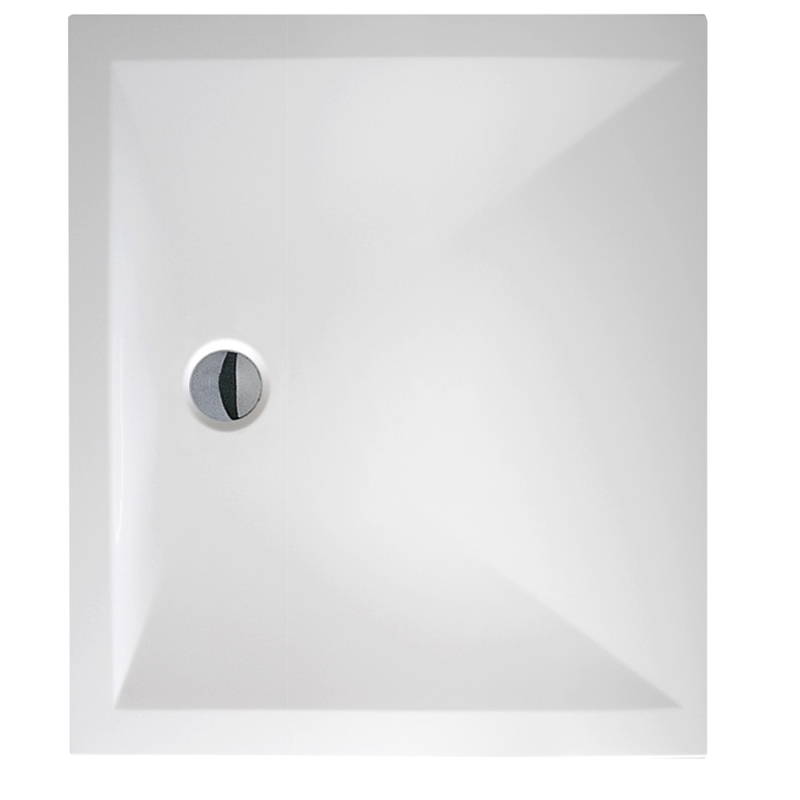 Obdélníková vanička z litého mramoru Plano Davos Mc Pure 90 x 80 cm