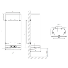 Ohřívač elektrický plochý hranatý Dražice OKHE ONE/E 50 závěsný