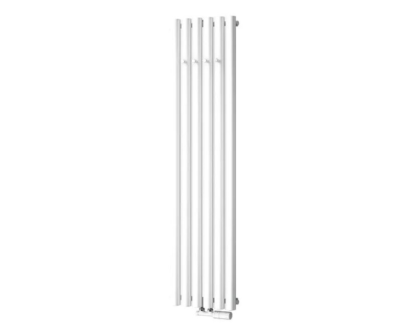 Těleso koupelnové trubkové Isan Akros s háčky 1800 x 470 mm, 1086 W, středové připojení, sněhově bílá RAL 9016