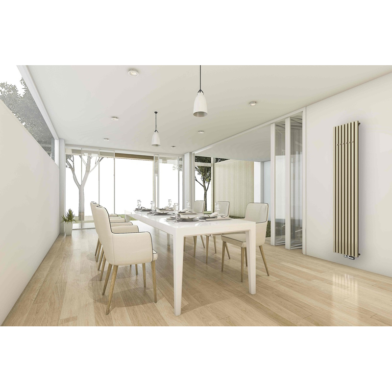 Těleso koupelnové trubkové Isan Akros s háčky 1800 x 470 mm, 1086 W, středové připojení, sněhově bílá RAL 9016