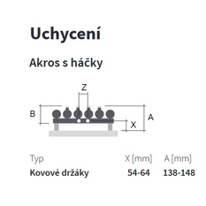 Těleso koupelnové trubkové Isan Akros s háčky 1800 x 470 mm, 1086 W, středové připojení, sněhově bílá RAL 9016