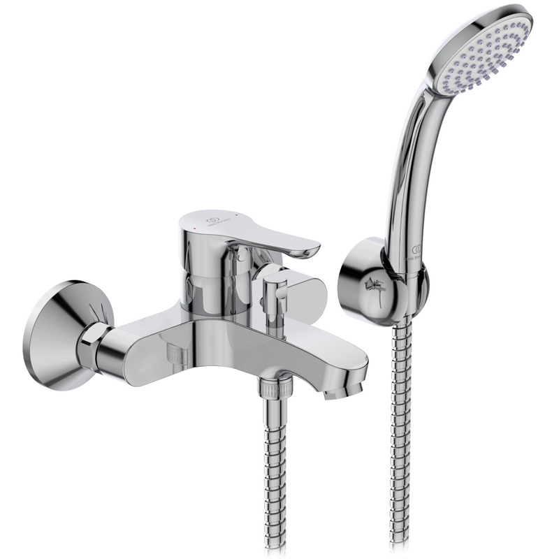 Baterie vanová Ideal Standard Alpha páková nástěnná s příslušenstvím, chrom