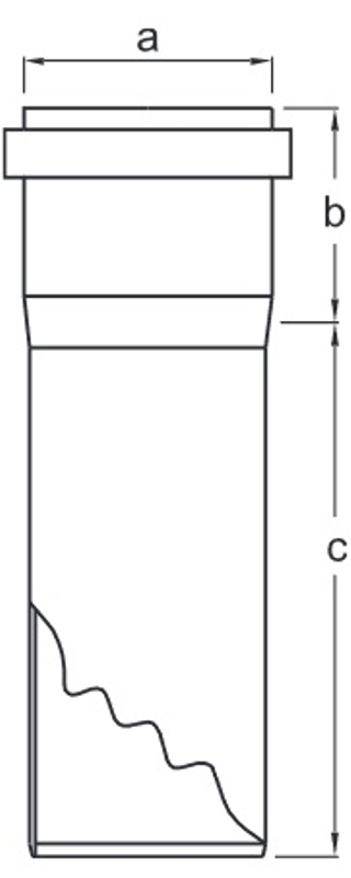 Trubka s hrdlem Almeva Starr DN 125, délka 0,5 m, černá