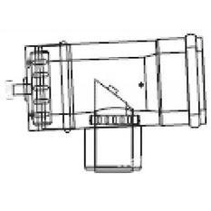 Revizní T-kus s měřícím otvorem (redukovaný) 80/125 Almeva Varianta 2 - DN 110/160 - 200/300 s odbočkami 87° DN 60/100 - 125/180 mm DN 110/160, černá