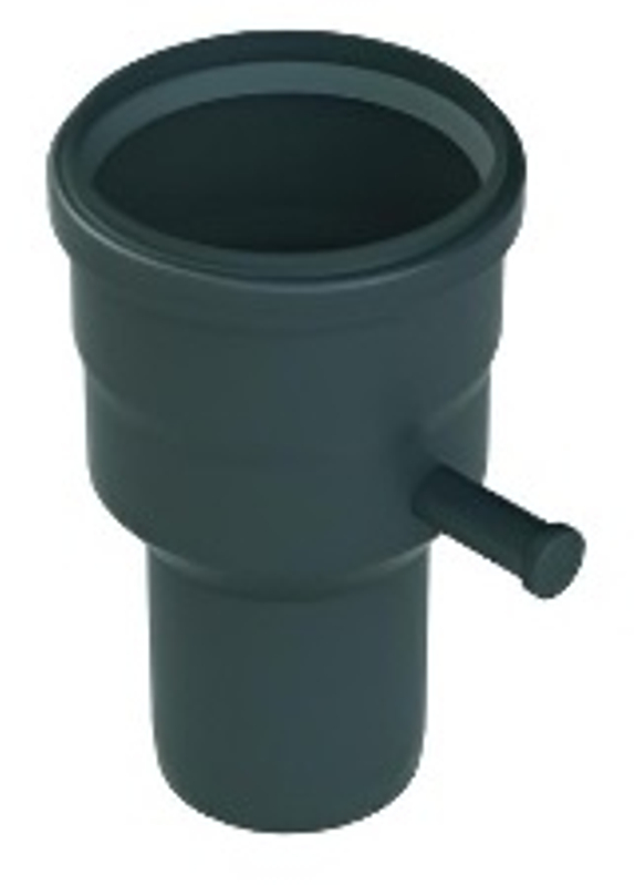 Kotlová redukce s měřícím otvorem Almeva Starr DN 150/250, černá