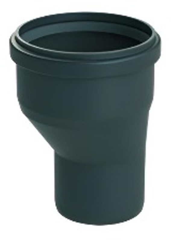 Kotlová redukce - excentrická Almeva Starr DN 80/60, černá