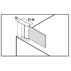 Zástěna vanová otočná 1-dílná Plano Cada XS CKDFL levá stříbrná vysoký lesk, čiré ESG sklo s úpravou CADAclean 75 x 160 cm