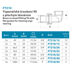 Topenářské šroubení 90 s plochým těsněním 1/2˝
