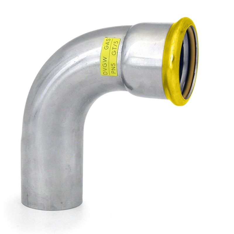 Oblouk 90° PRESS GAS - s jedním zásuvným koncem - 22mm IVAR.IVN21 GAS