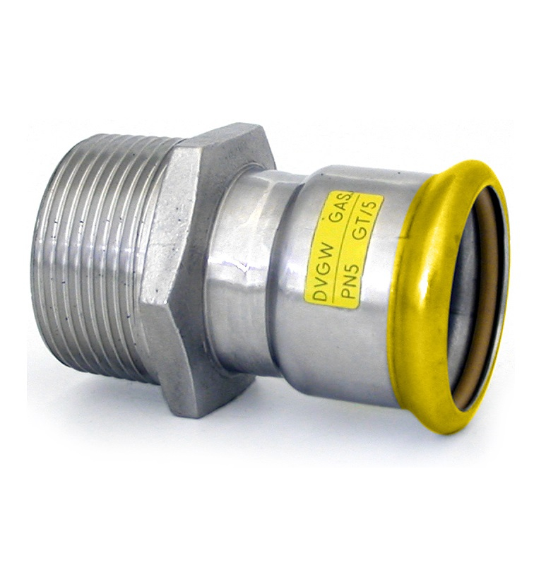 Přechodka PRESS GAS - s vnějším závitem - 22mm-R3/4˝ IVAR.IVN81 GAS