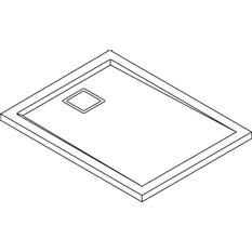 Sprchová vanička Ronal Livada z litého mramoru, obdélník 90 x 140 x 3,7 cm, bílá, sifon na kratší straně vaničky