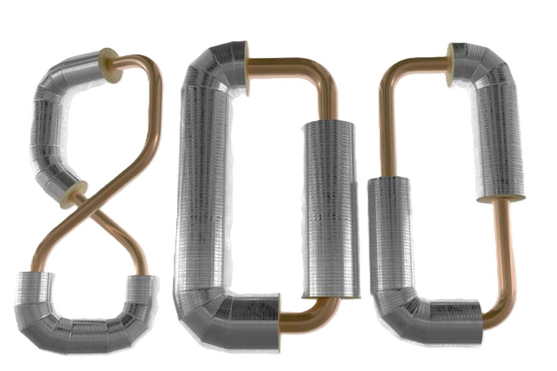 Potrubní pouzdro HEATROCK PS (Rockwool RW800) tloušťka 30mm, délka 1 m, vnitřní průměr 60 mm