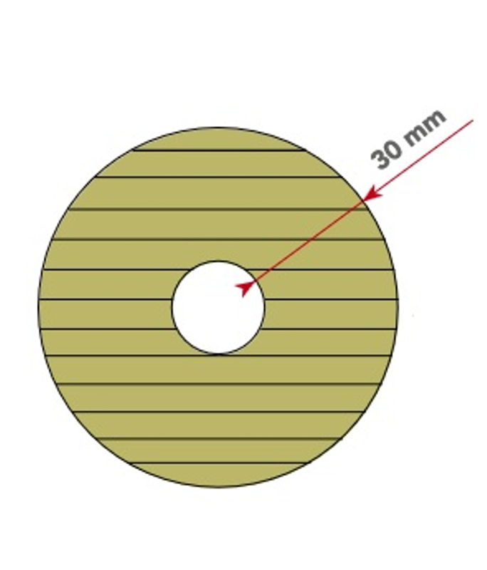 Potrubní pouzdro HEATROCK PS (Rockwool RW800) tloušťka 30mm, délka 1 m, vnitřní průměr 60 mm