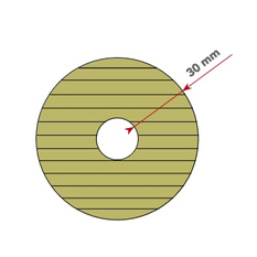 Potrubní pouzdro HEATROCK PS (Rockwool RW800) tloušťka 30mm, délka 1 m, vnitřní průměr 60 mm