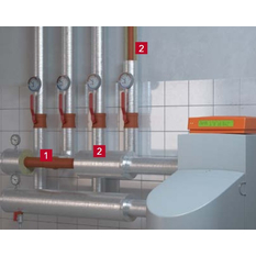 Potrubní pouzdro HEATROCK PS (Rockwool RW800) tloušťka 40mm, délka 1 m, vnitřní průměr 70 mm