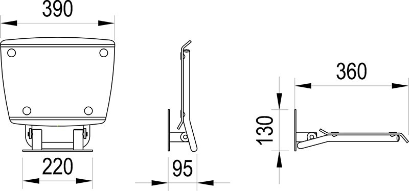 Sedátko Ravak Ovo B II, clear/nerez