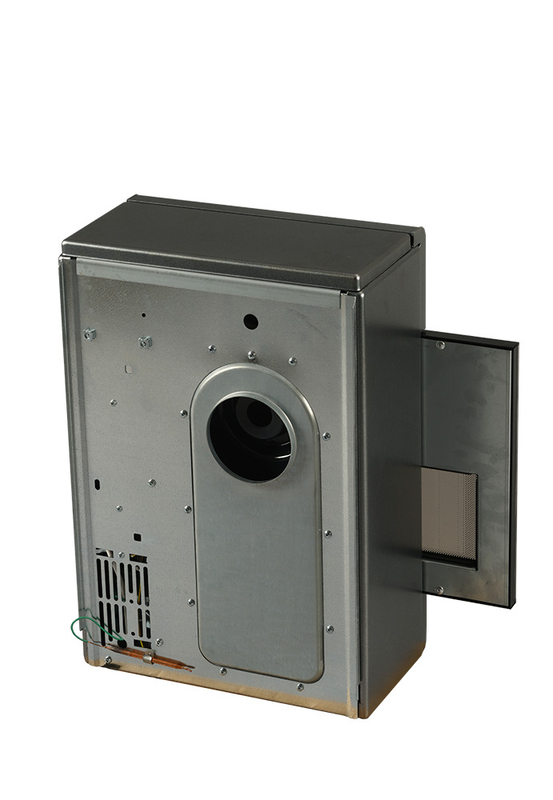 Plynové topidlo Karma Beta 2MC Mechanik Comfort, o výkonu 2 kW, s odtahem spalin přes zeď a velmi jednoduchou obsluhou, antracit(sklo černé)