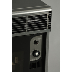 Plynové topidlo Karma Beta 2MC Mechanik Comfort, o výkonu 2 kW, s odtahem spalin přes zeď a velmi jednoduchou obsluhou, antracit(sklo černé)