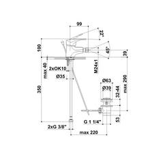 Baterie bidetová Plano Bern páková stojánková s výpustí, chrom