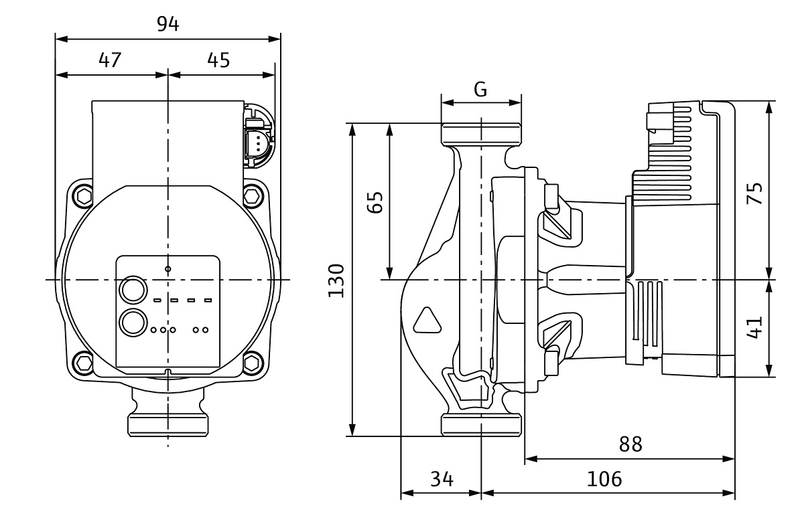 Mokroběžné čerpadlo s vysokou účinností Wilo Varios PICO-STG 15/1-8, G 1˝, 1x230V, 75W