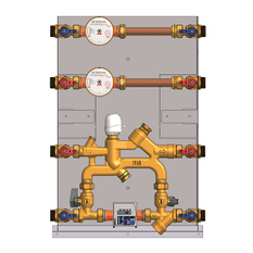 Bytová měřicí sestava - bez skříně - topení Kv 2,25, bez měřiče a vodoměru IVAR.EQM 12B