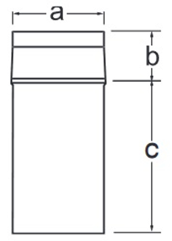 Trubka s hrdlem přechodová, 0,5m Almeva LAB DN 60/100, černá