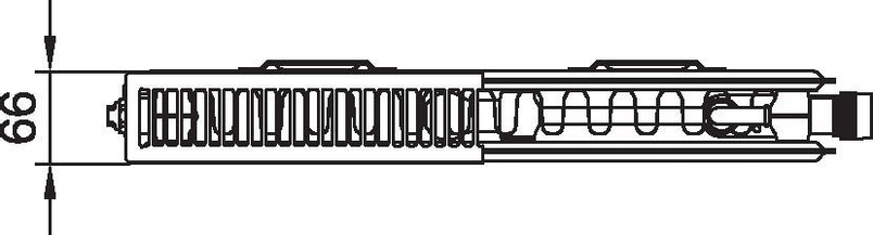Radiátor Kermi therm-x2 Plan-Vplus PTP 12 pravý 755 x 400 mm, 544 W, bílý