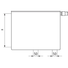Radiátor Kermi therm-x2 Plan-Vplus PTP 12 pravý 755 x 400 mm, 544 W, bílý