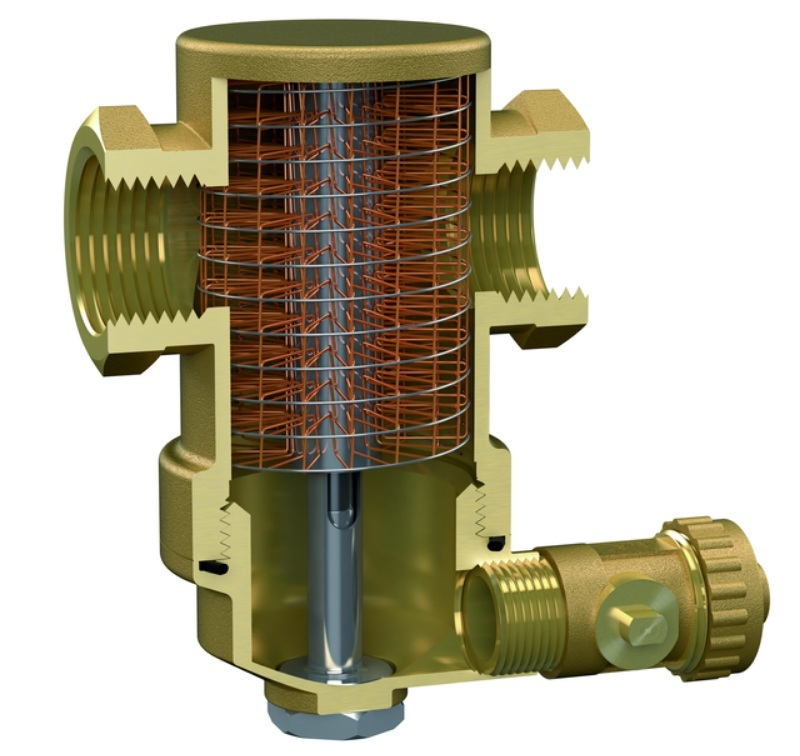 Odlučovač nečistot Reflex Exdirt D 6/4 M, mosaz, horizontální