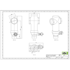 Odlučovač nečistot Reflex Exdirt D 6/4 M, mosaz, horizontální