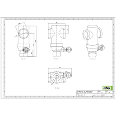 Odlučovač nečistot Reflex Exdirt D 5/4 M, mosaz, horizontální