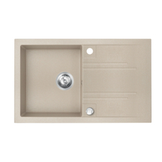 Novaservis Granitový dřez s odkapem, s přepadem z dřezu, písek DRGM48/78SA