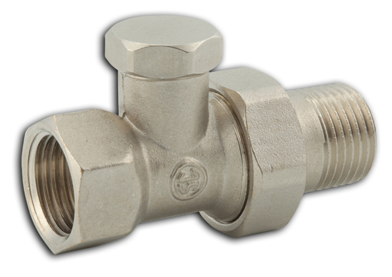 Radiatorové šroubení uzavíratelné přímé 3/8˝