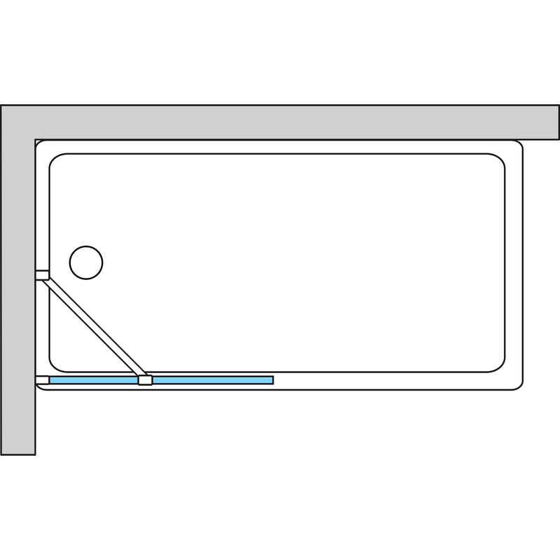 Pevná vanová zástěna Ronal Easy 800 x 1500 mm, aluchrom/sklo čiré