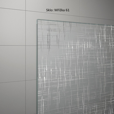 Pevná stěna Ronal Easy samostatná s vyrovnávacím profilem 1200 x 2000 mm, aluchrom/sklo mřížka