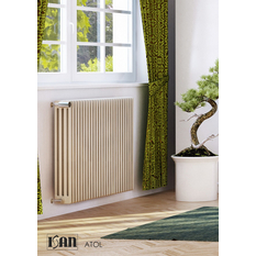 Radiátor článkový Isan Atol C4 1000, 14 článků, 1863 W, uchycení na zeď , připojení AB, bílá